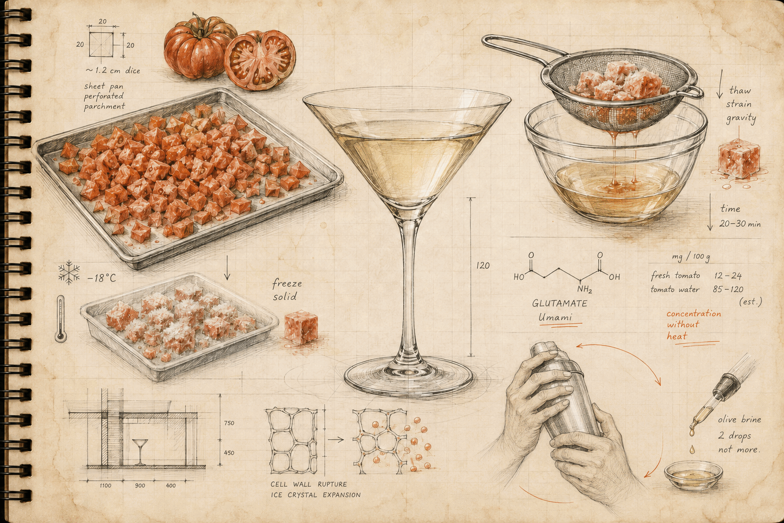 Tomato martini featured in Doug's Notebook