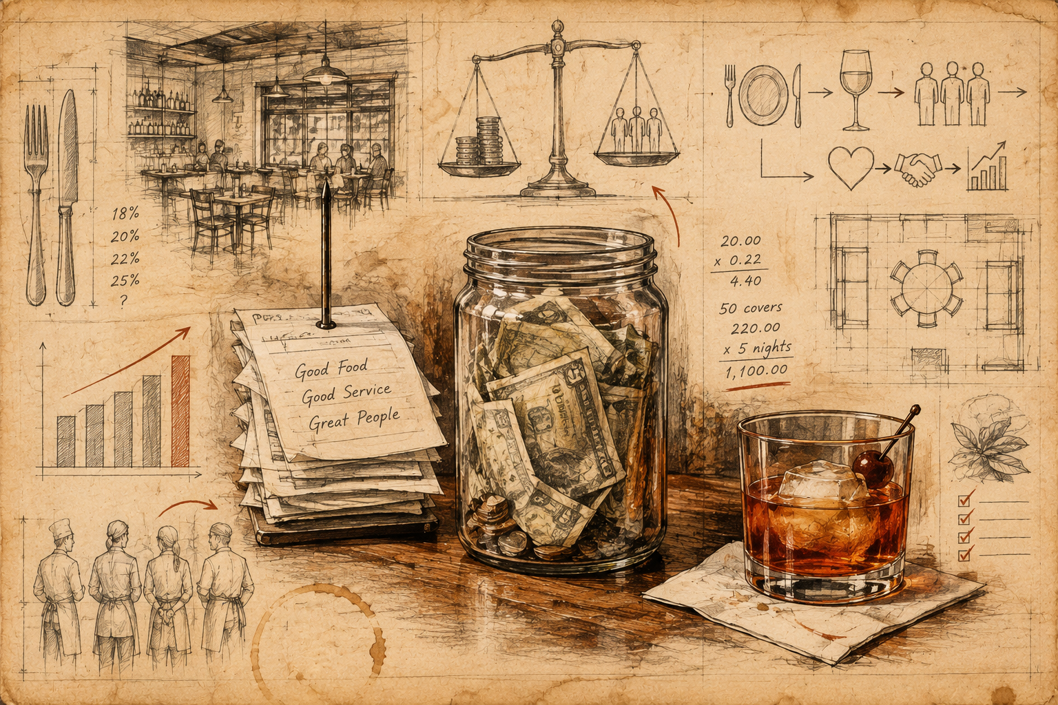 Final Thoughts – Part 5: Tipping Isn't Broken. Trust Is. — Notebook artwork.