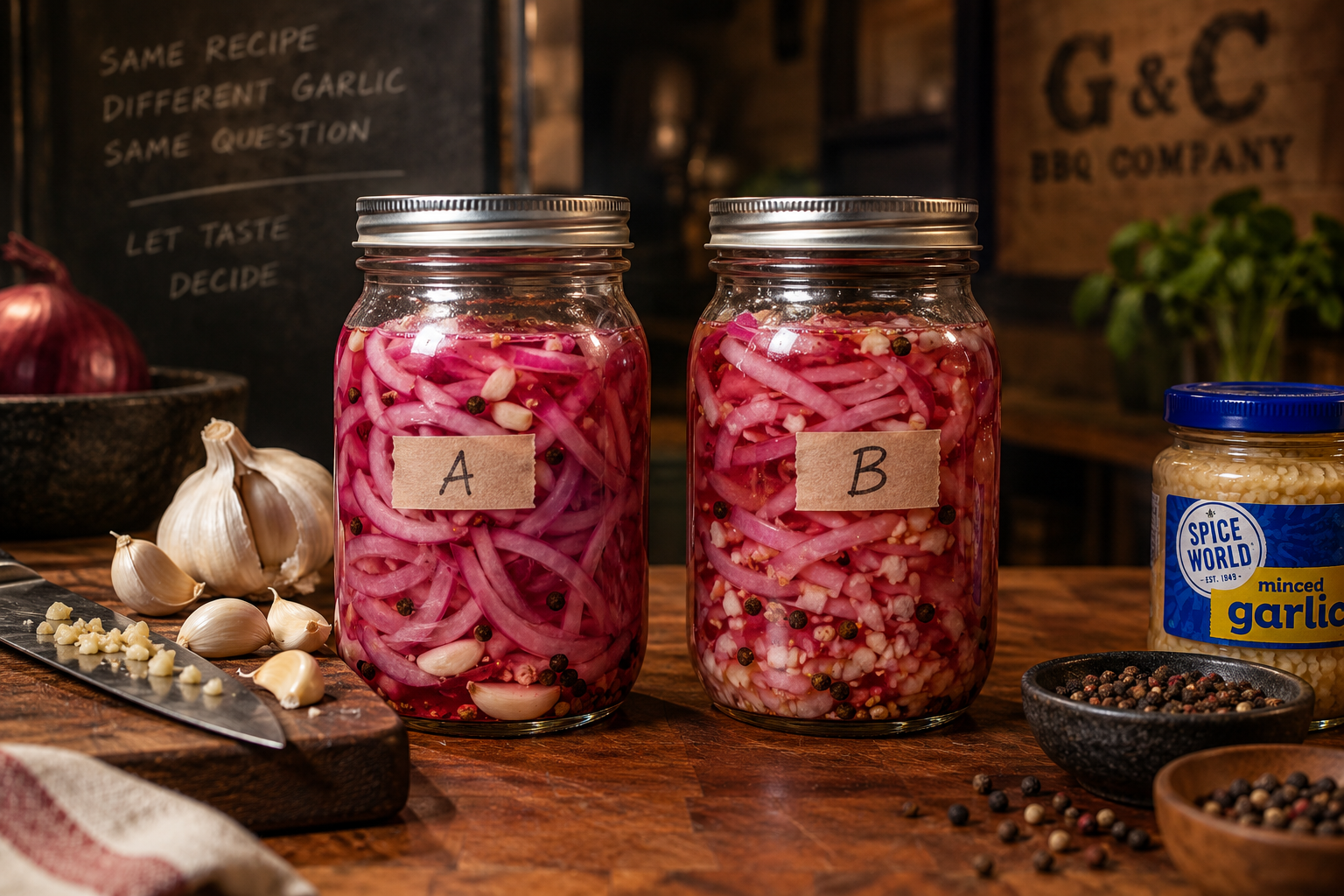 The Great Garlic Debate: fresh garlic versus jarlic in the G&C Test Kitchen.